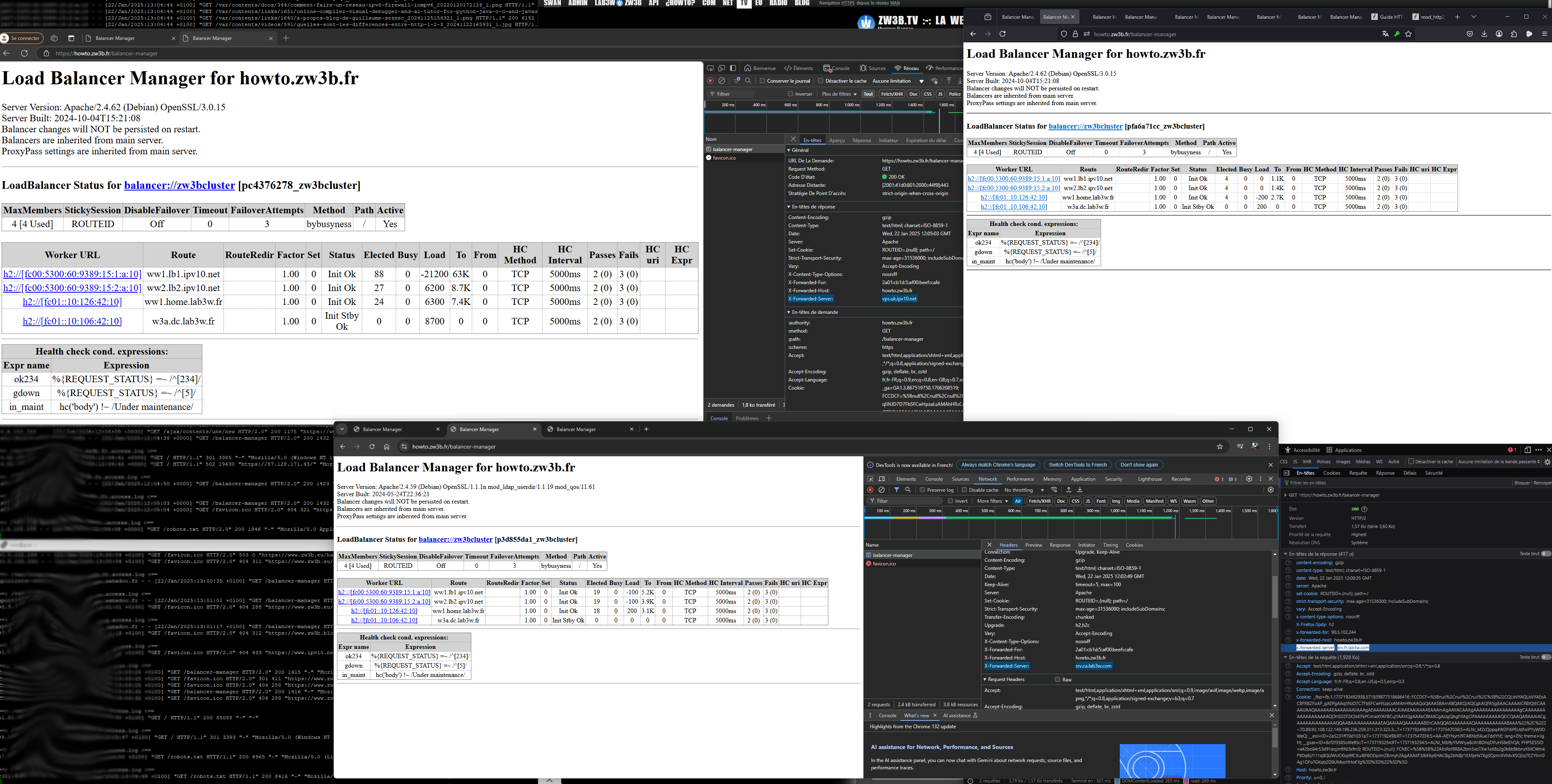 Capture d'écran 2025-01-22 130625 - Apache Load Balancer - www.zw3b.blog - HTTP2 - UK + CA + FR